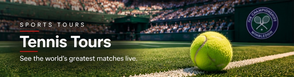 Tennis stadium and tennis racquet for SportsTours tennis travel